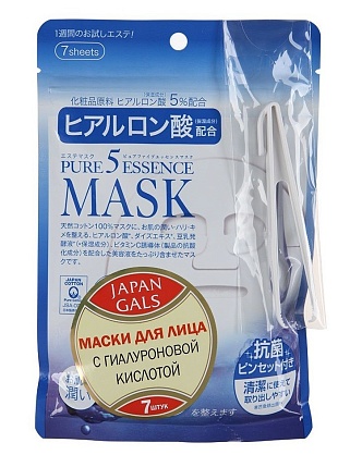 pure5 essence маска для лица с гиалуроновой кислотой 7 шт