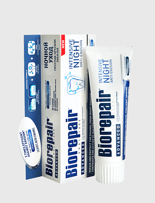 зубная паста ночной уход против эрозии эмали intensive night anti-er 75 мл  biorepair биорепейр (12)