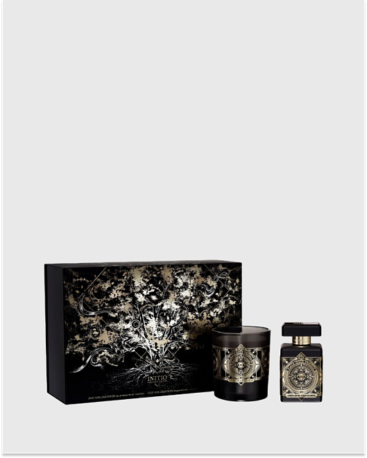 initio coffret oud for greatness 90ml + candle 180 gr/ инисио комплект величественный уд парф.вода 