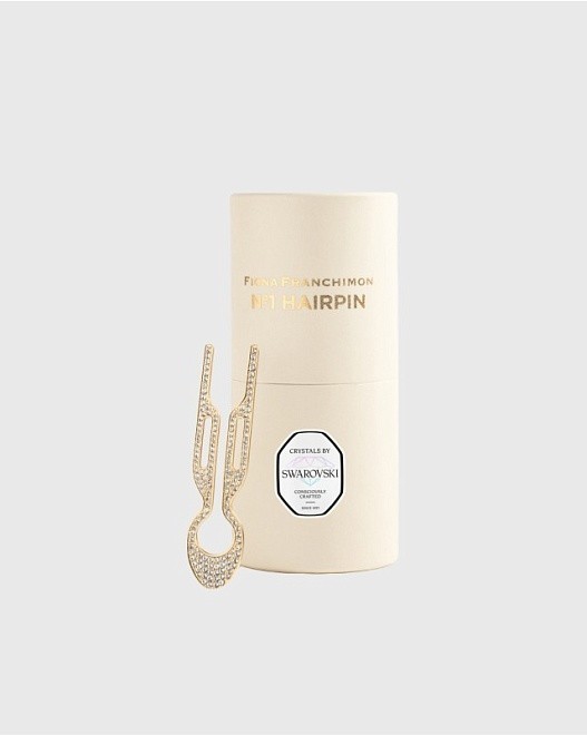 металлическая шпилька hairpin no1 swarovski в тубусе, 1 шт - золотой - yellow gold steel