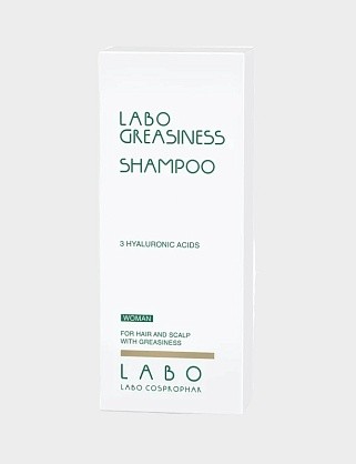 labo greasiness shampoo 3ha шампунь для жирных волос и кожи головы для женщин, 200 мл