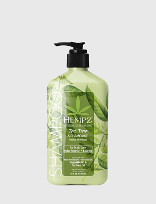 шампунь hempz здоровые волосы чайное дерево и ромашка / hempz tea tree & chamomile herbal shampoo