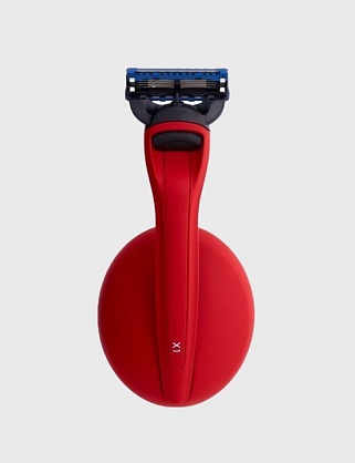 набор bolin webb x1, бритва x1  матовая красная, подставка x1  матовая красная