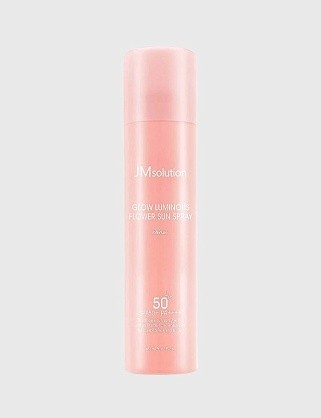 jmsolution спрей для лица солнцезащитный с розовой водой - glow luminous flower sun spray, 180мл
