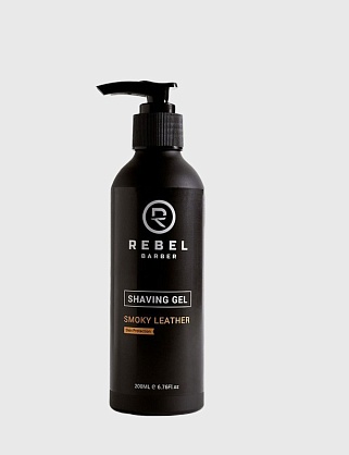 премиальный гель для бритья rebel barber smoky leather 200 мл