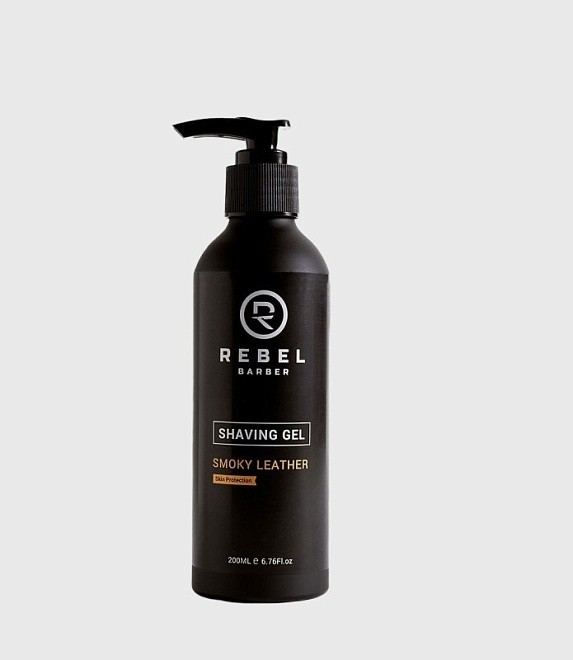 премиальный гель для бритья rebel barber smoky leather 200 мл