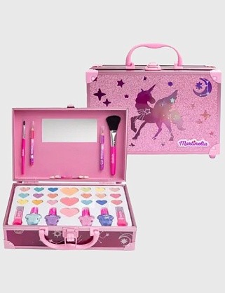 дорожный блестящий кейс, единорог