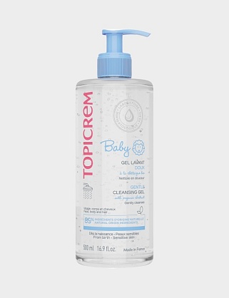 топикрем baby нежный очищающий гель 500 мл topicrem