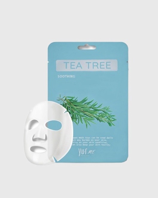 тканевая маска для лица с экстрактом чайного дерева mwr tea tree sheet mask soothing
