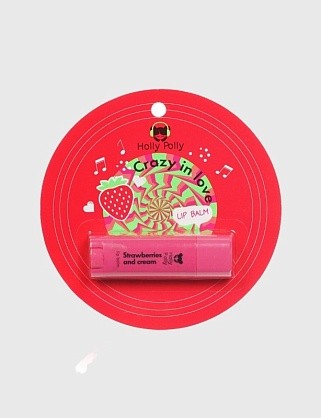 бальзам для губ holly polly crazy in love клубника со сливками,4,9г