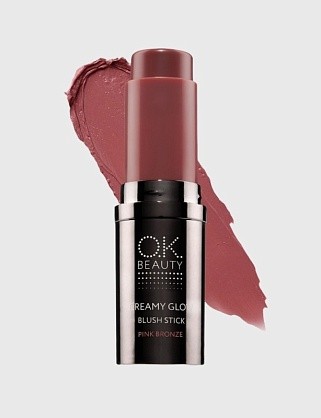 румяна в стикекремовые ok beauty creamy glow blush stick, тон pink bronze 