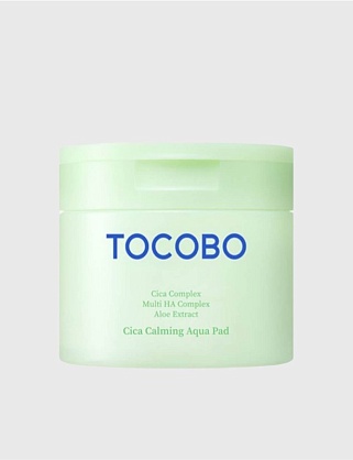 tocobo тонер-пэды успокаивающие с центеллой - cica calming aqua pad, 60шт
