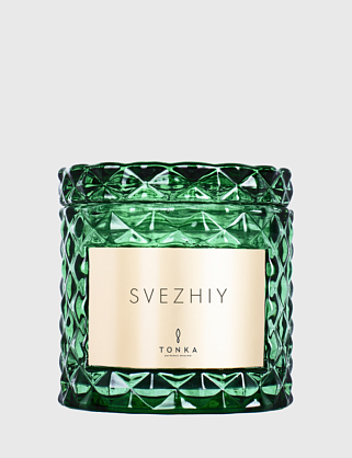 свеча аромат «svezhiy» стакан зеленый 50 (тубус)