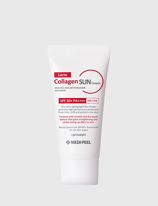 солнцезащитный крем с коллагеном medi-peel red lacto collagen sun cream spf50+ pa+++