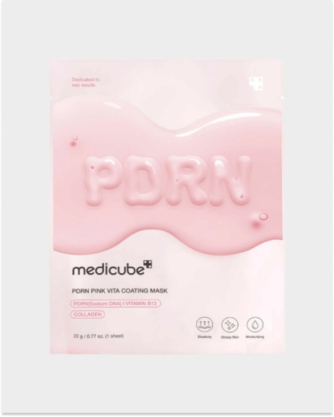 Увлажняющая тканевая маска для сияния с PDRN Pink Vita Coating Mask 22г