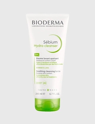 себиум успокаивающий очищающий бальзам hydra, 200 мл 