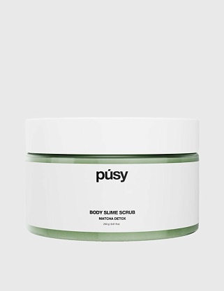 скраб-слайм для тела pusy matcha detox 