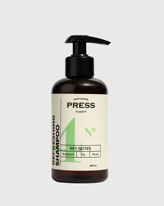 освежающий шампунь pgp №4 bergamot, fig, musk 300 мл