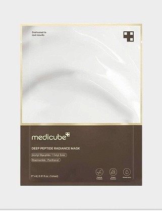 тканевая маска для сияния с пептидами deep peptide radiance mask 27г