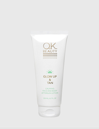 лосьон после загара для лица и тела успокаивающий ok beauty glow up & tan (6695)
