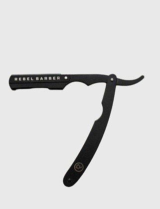 опасная бритва с защитой и сменным лезвием rebel barber protector matt