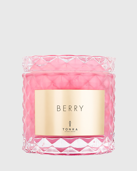 свеча berry розовый 220 мл (тубус)