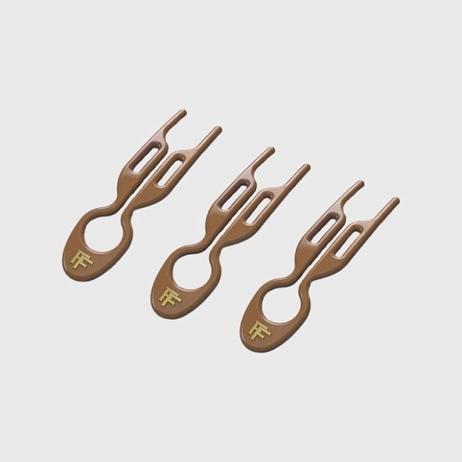 бокс (3 шт) шпилька hairpin no1 - мокачино (mochaccino)