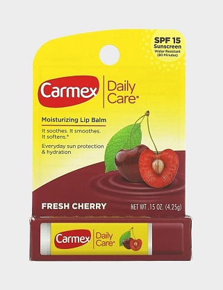 бальзам для губ вишня с защитным фактором spf 15 в стике