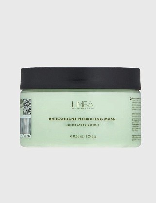 антиоксидантная маска для сухих и пористых волос limba cosmetics antioxidant hydrating mask, 245 г