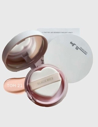 кушон увлажняющий с spf защитой black rice long lasting cushion 21 тон