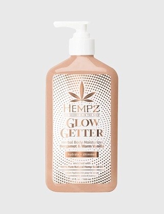 молочко для тела с мерцающим эффектом бергамот и ваниль / hempz glow getter herbal body moisturizer 