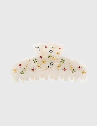 краб для волос - белая лили