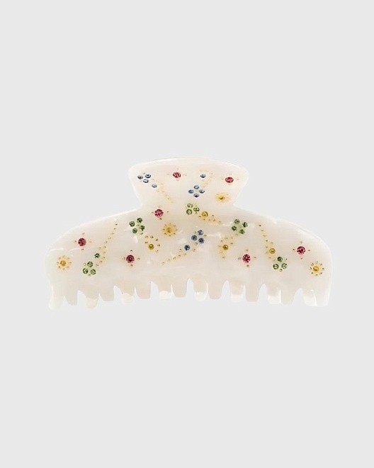 краб для волос - белая лили