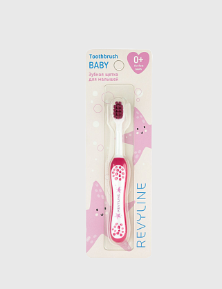 baby s3900 зубная щетка, от 0 до 3 лет, розовая