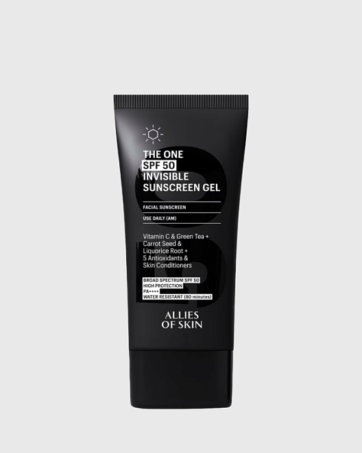 the one spf 50 invisible sunscreen gel невидимый солнцезащитный гель spf 50, 50 мл
