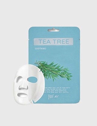 тканевая маска для лица с экстрактом чайного дерева mwr tea tree sheet mask soothing