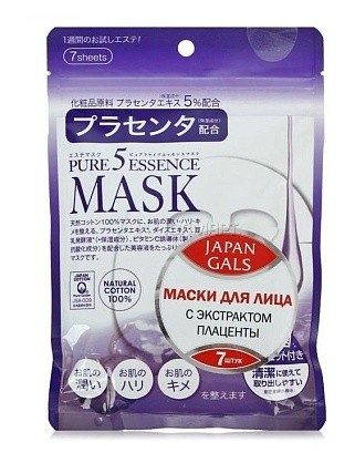 pure5 essence маска для лица с плацентой 7 шт