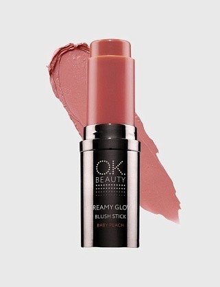 румяна в стикекремовые ok beauty creamy glow blush stick, тон baby peach 