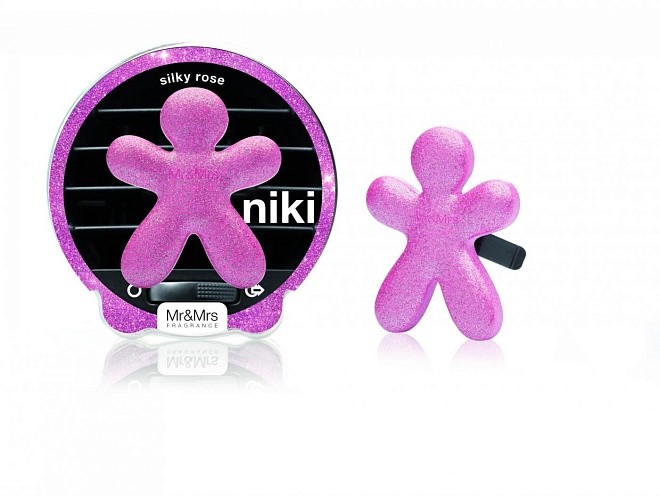 ароматизатор для автомобиля /niki/ сверкающий розовый/silky rose/ шелковистая роза