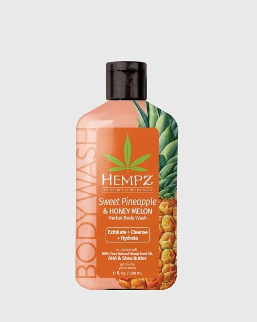 гель для душа ананас и медовая дыня / hempz sweet pineapple & honey melon herbal body wash (500ml)