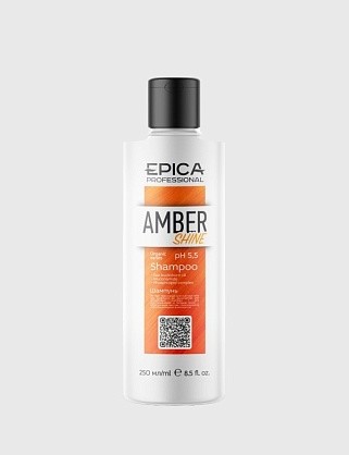amber shine organic шампунь для восстановления и питания, 250 мл.