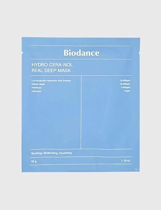 ночная гидрогелевая маска с церамидами против сухости hydro cera-nol real deep mask 1шт
