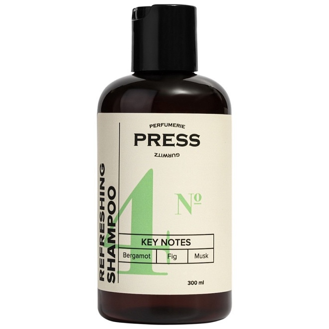 освежающий шампунь pgp №4 bergamot, fig, musk 300 мл