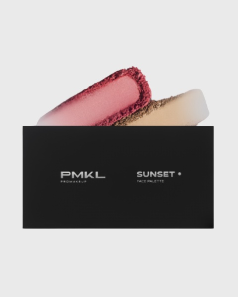 SUNSET face palette 01 – нежно-розовые румяна и светлый бронзер