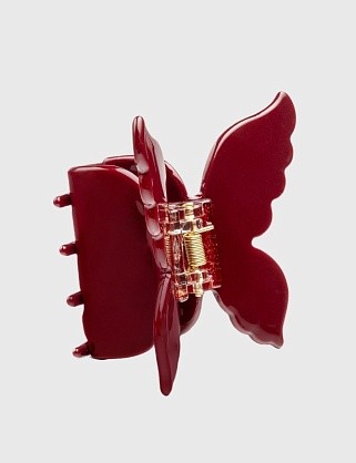 краб для волос - бабочка амарант