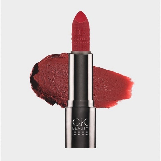 увлажняющая стойкая матовая помада ok beauty / ok beauty silk matt creamy lipstick тон: ruby 