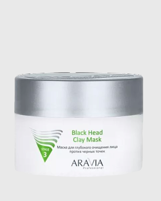 маска для глубокого очищения лица против черных точек black head clay mask, 150
