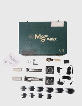 набор mark shmidt barber combo чемодан, машинка, триммер, сменный корпус
