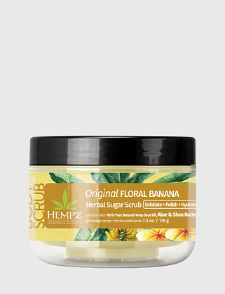 скраб сахарный для тела оригинальный / hempz original floral banana herbal sugar scrub  (176g)