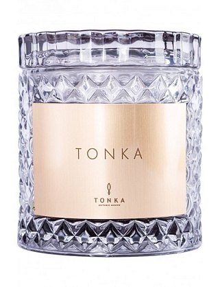 свеча аромат «tonka» стакан серый 220 (тубус)